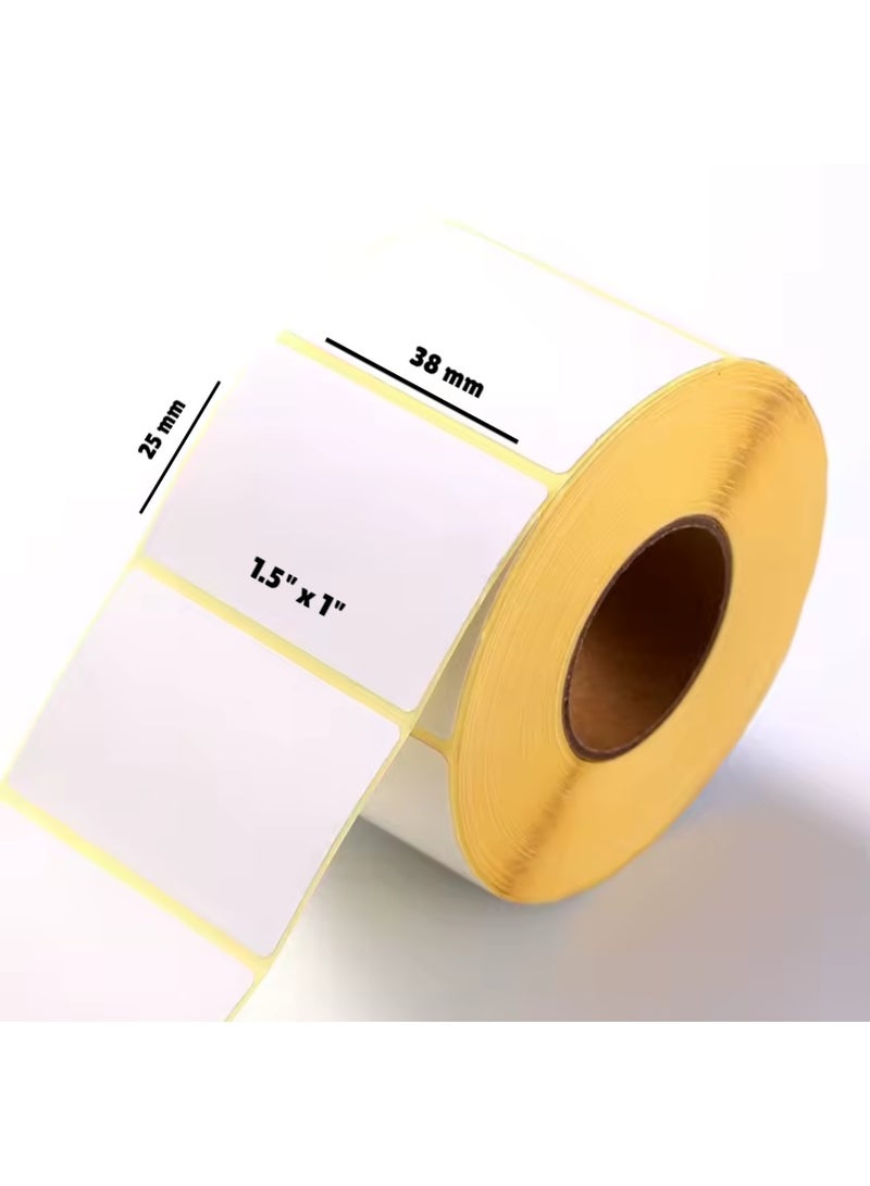 LevelUp Thermal Barcode Sticker Labels Roll 25×38mm | UPC, QR Code & Inventory Labels - Image 1